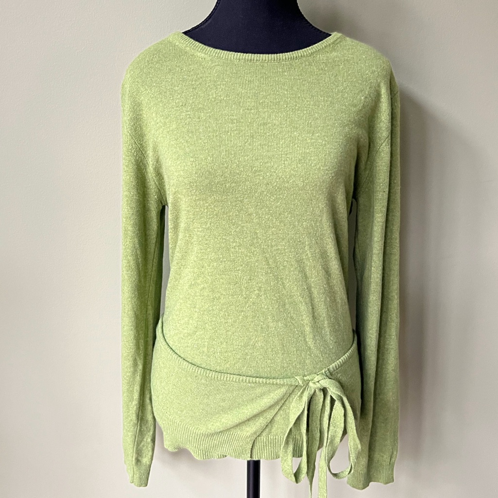 Meimeij Luxury Wool Cashmere Blend Wrap Open Back Sweater